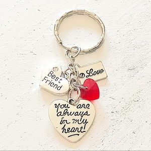 Personalized ♥️ Best Friend Silver Keychain Gift